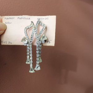 Beautiful Vintage Rhinestone Earrings ear climbers